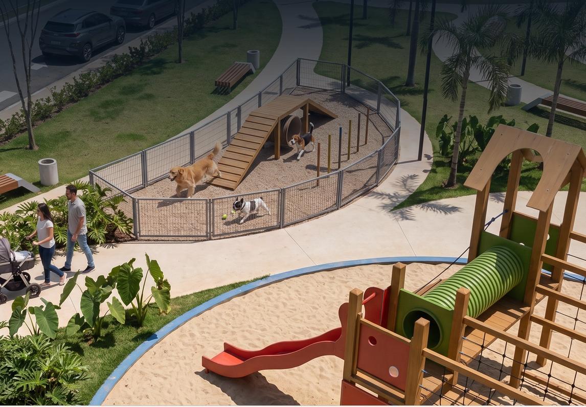 Dog park — circuito de agilidad (render)