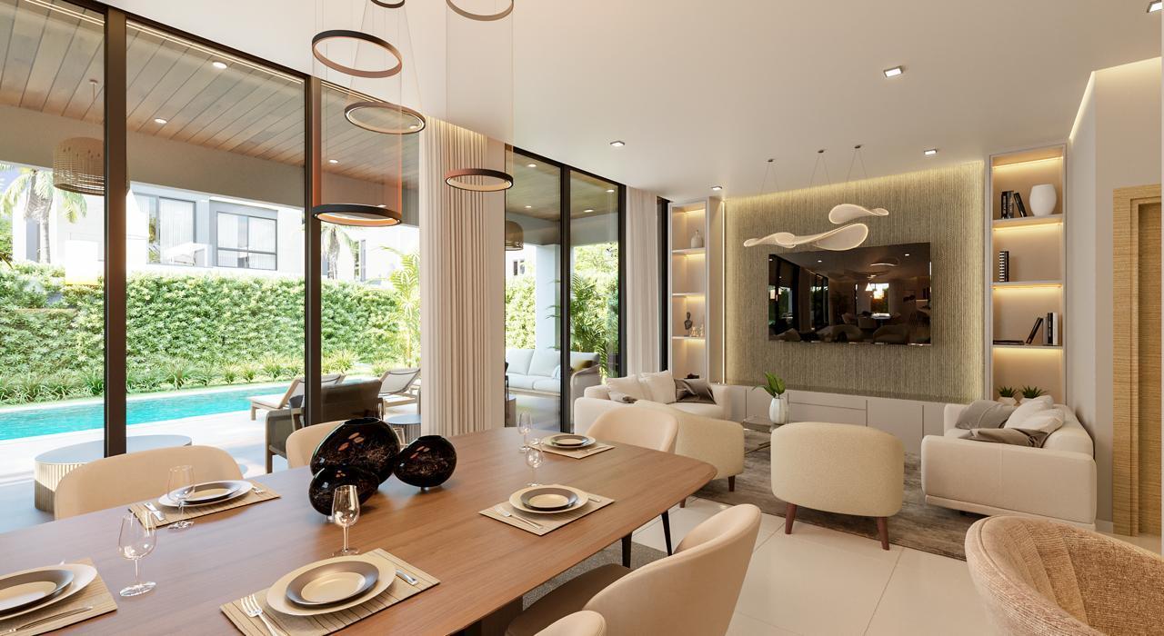 Comedor, ángulo alterno (render)